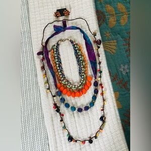 Vintage Colorful Beaded Jewelry Set